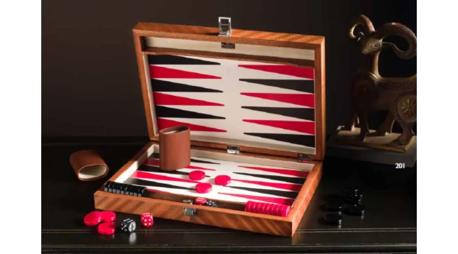 obrazek 1 Backgammon - wiąz wrzosiec i mahoń, deska do gry z drewna - Agresti