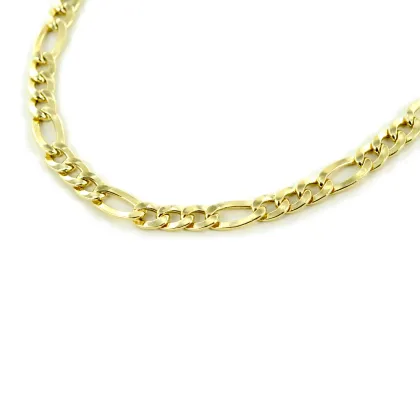 Picture Italian men's chain in yellow gold groumette - 45 cm