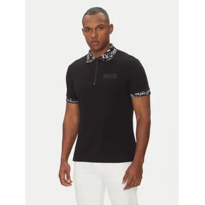 Zdjęcie Versace Jeans Couture Polo 78GAGT02 Czarny Regular Fit