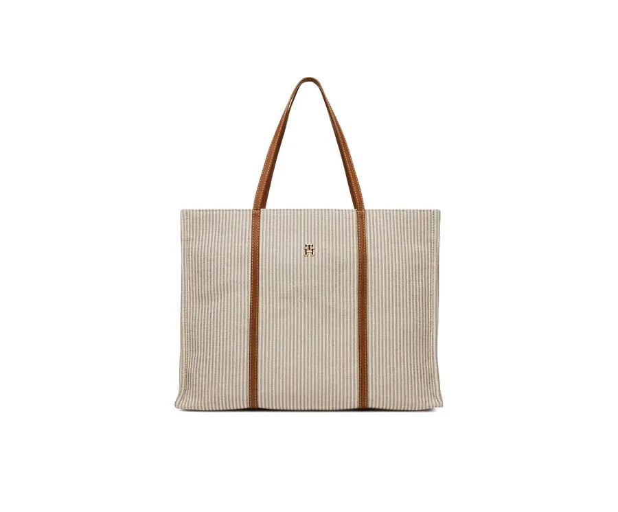 obrazek 1 Tommy Hilfiger Torebka Th Premium Beach Le Tote AW0AW17418 Beżowy