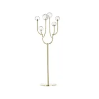Picture Floor lamp in a delicate gold finish with hand-cut Italian crystal balls - Il Paralume Marina