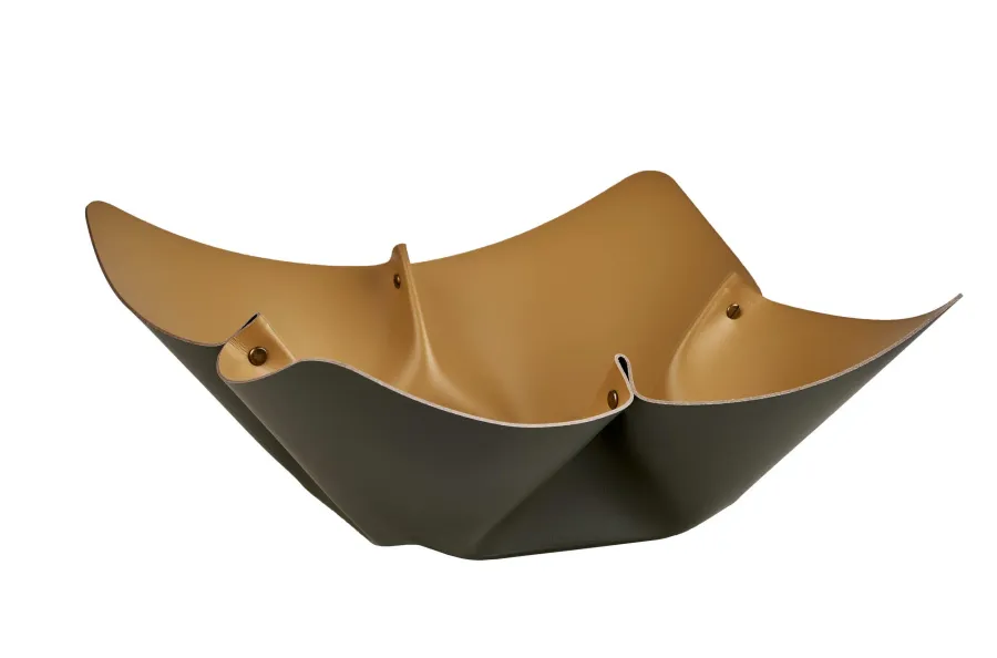 obrazek 1 Niepowtarzalna misa na owoce Ø45 cm w kolorze ciemnooliwkowym