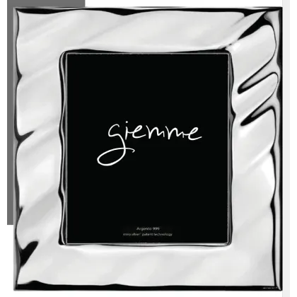 Picture Stylish silver photo frame 9x13 cm with wavy edge