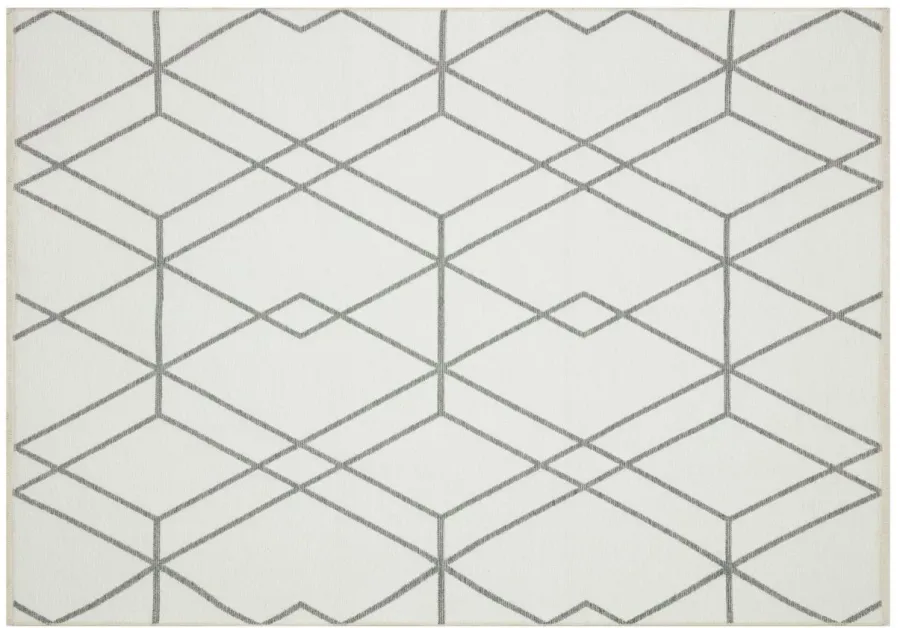 obrazek 4 Biało szary dywan geometryczny z serii Boucle