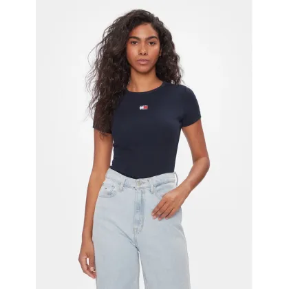 Zdjęcie Tommy Jeans T-Shirt Badge DW0DW17881 Granatowy Slim Fit