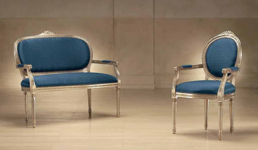 obrazek 1 Oryginalna sofa i fotel w stylu francuskim – Morello Gianpaolo