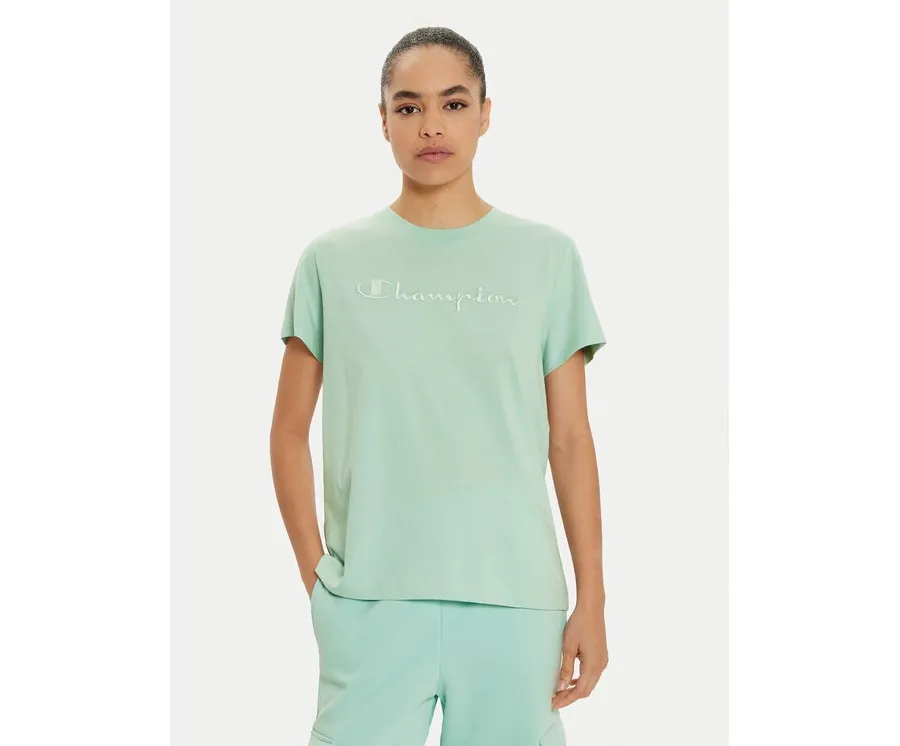 obrazek 1 Champion T-Shirt 117650 Zielony Slim Fit