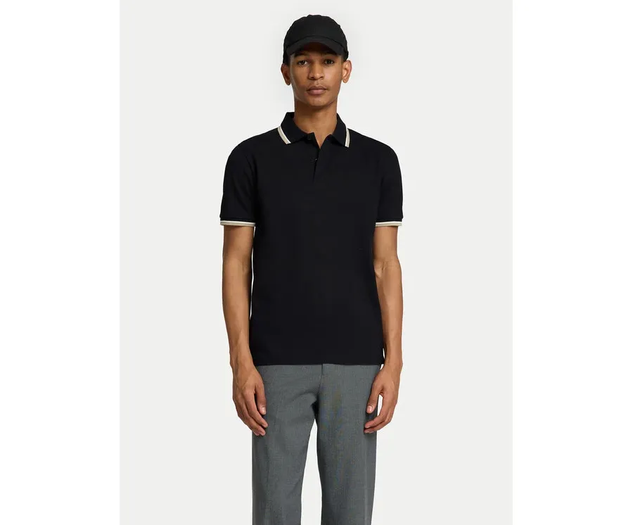 obrazek 1 Selected Homme Polo 16095852 Czarny Slim Fit