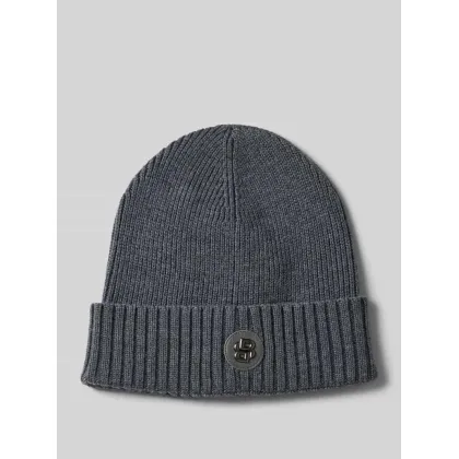 Zdjęcie Czapka beanie z żywej wełny z detalem z logo model ‘Fati’