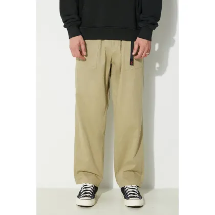 Zdjęcie Gramicci spodnie bawełniane Loose Tapered Ridge Pant kolor zielony proste G114.OGT