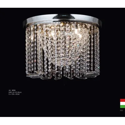 Zdjęcie Lampa sufitowa z przezroczystymi kryształkami Asfour - Il Paralume Marina