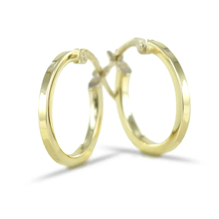 obrazek 1 Eleganckie damskie kolczyki kola z żółtego złota