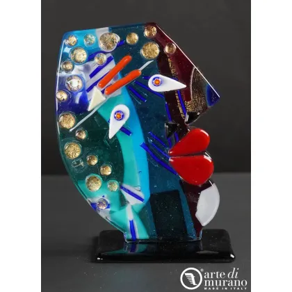 Zdjęcie Dekoracyjna rzeźba Picasso Pop Art Abstrakcyjne szkło Murano
