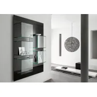 Zdjęcie Stylowy panel ścienny ze szklanymi półkami - Tonelli Design