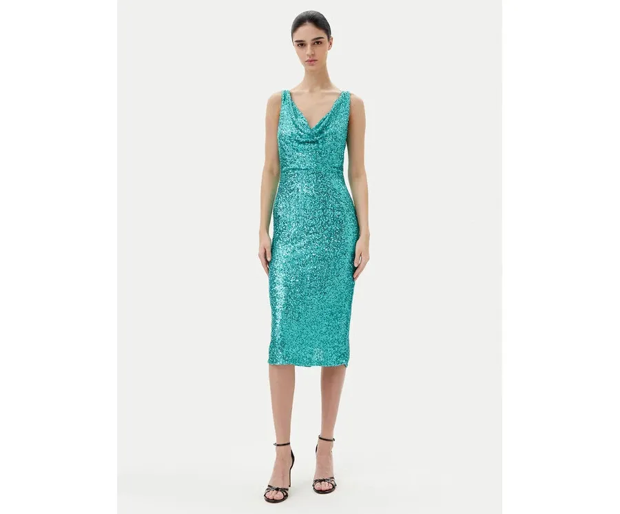 obrazek 1 Rinascimento Sukienka koktajlowa CFC0123778003 Zielony Regular Fit