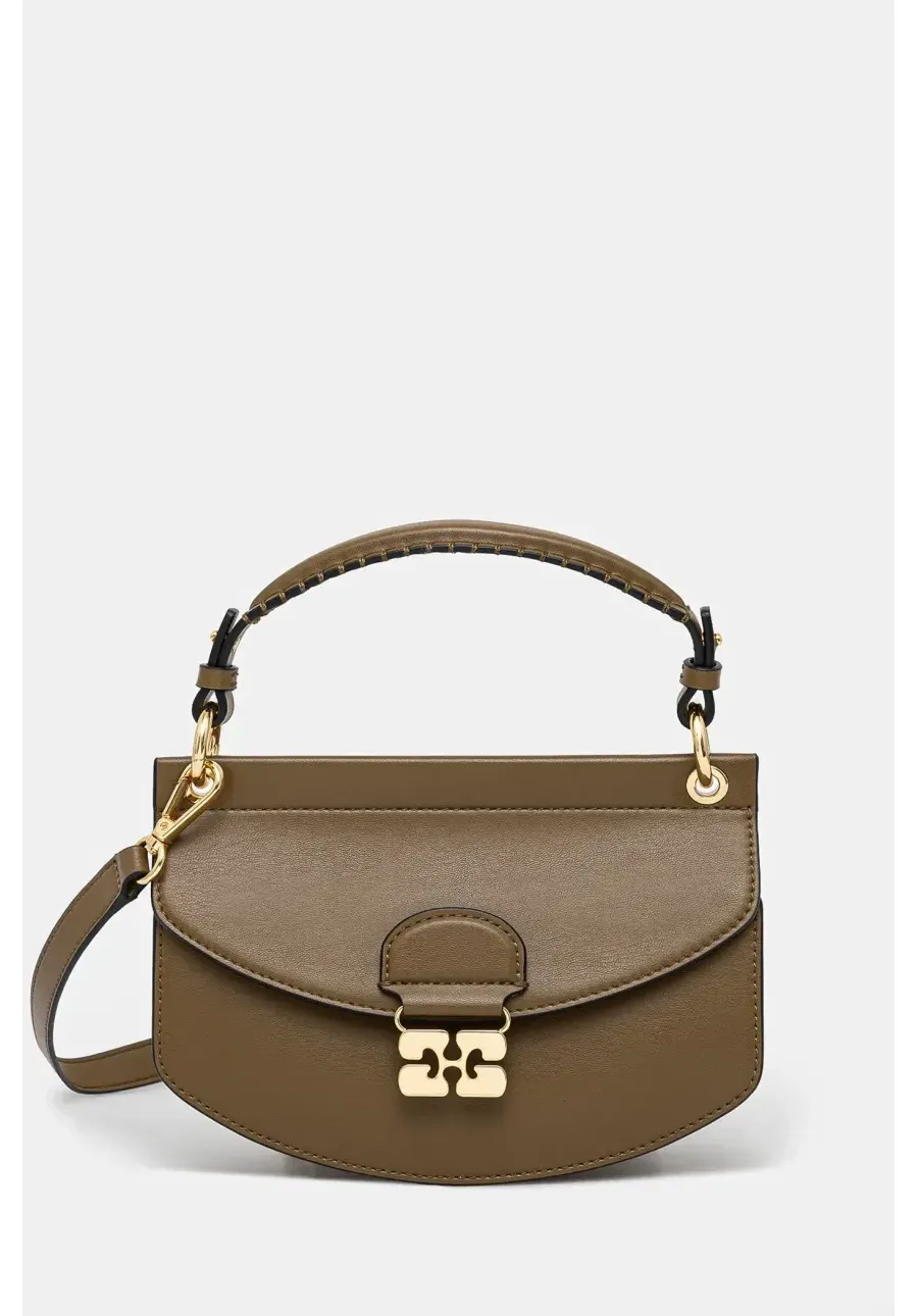 obrazek 1 GANNI torebka Apo-G Bag Mini Top Handle kolor zielony A6353