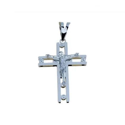 Zdjęcie Cudowny włoski krzyż z Chrystusem 32x23mm