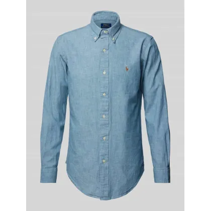 Zdjęcie Koszula casualowa o kroju regular fit z wyhaftowanym logo model ‘CHAMBRAY’