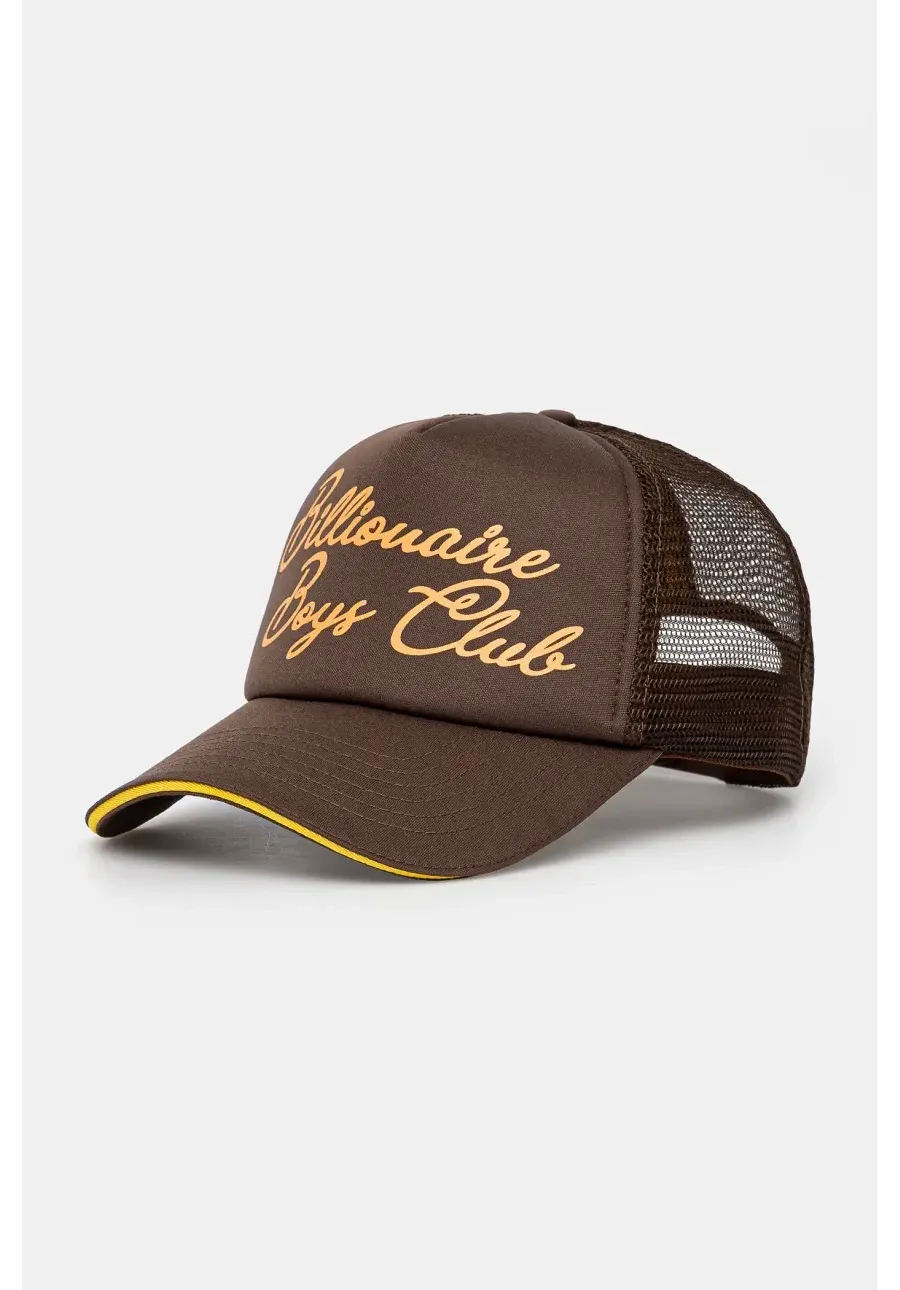 obrazek 1 Billionaire Boys Club czapka z daszkiem Script Trucker Cap kolor brązowy z aplikacją B24470