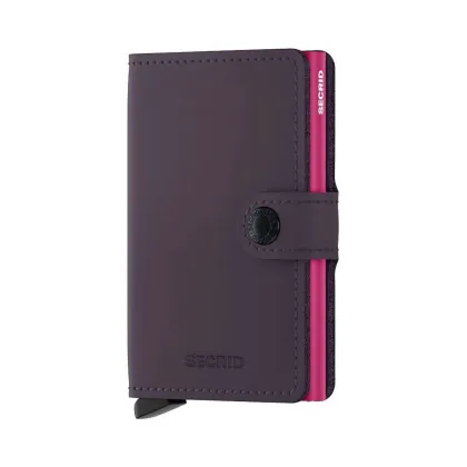 Zdjęcie Secrid portfel skórzany Miniwallet Matte Dark Purple-Fuchsia kolor fioletowy