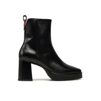 Zdjęcie Tommy Hilfiger Botki Premium Leather High Heel Bootie FW0FW08100 Czarny