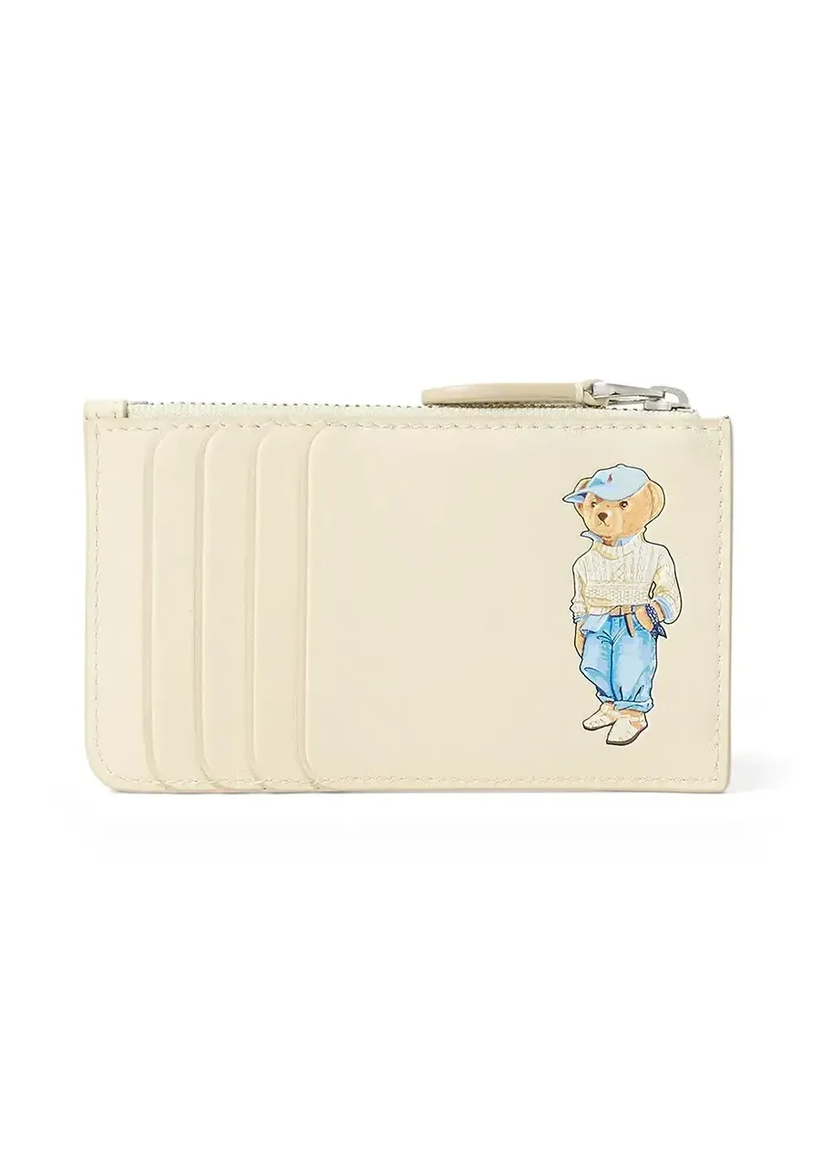 obrazek 1 Polo Ralph Lauren portfel skórzany damski kolor beżowy 427967718