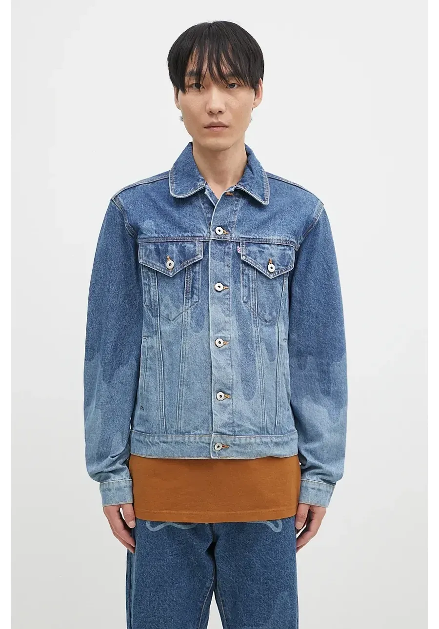 obrazek 1 ICECREAM kurtka jeansowa Lazer Drip Denim Trucker męska kolor niebieski przejściowa IC24369