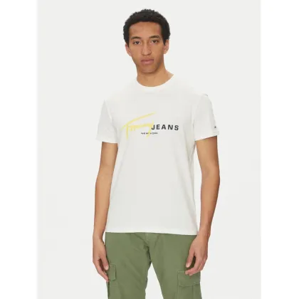 Zdjęcie Tommy Jeans T-Shirt Signature Dna DM0DM20817 Biały Regular Fit