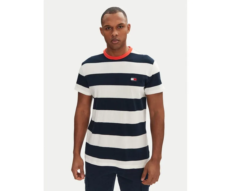 obrazek 1 Tommy Jeans T-Shirt DM0DM20766 Granatowy Regular Fit