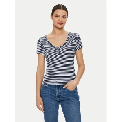 Zdjęcie Tommy Jeans T-Shirt Henley DW0DW18429 Granatowy Slim Fit