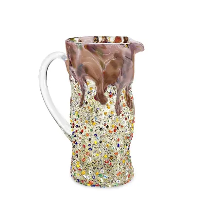 Zdjęcie Włoski niepowtarzalny dzbanek ze szkła  murano (16 cm)