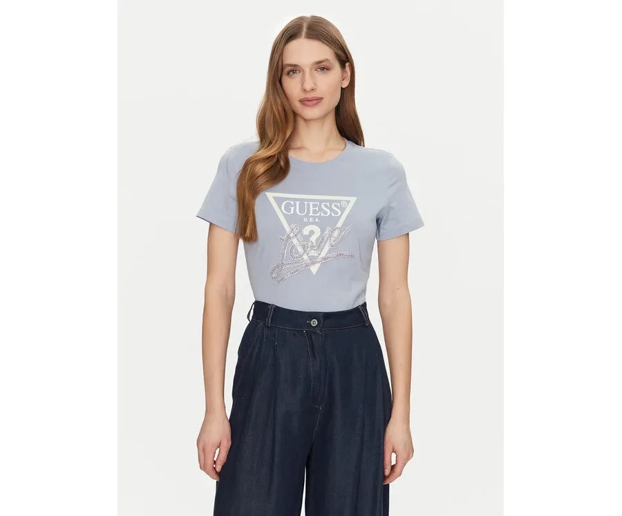 obrazek 1 Guess T-Shirt W5GI05 I3Z14 Błękitny Regular Fit