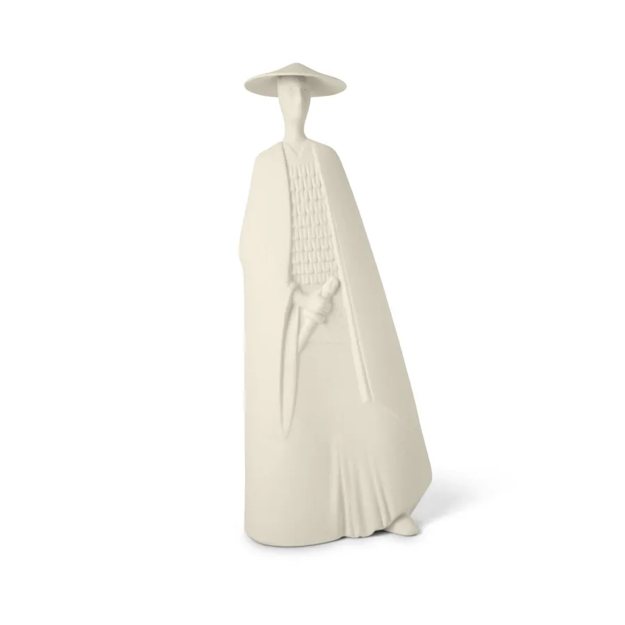 obrazek 4 Elegancka figurka samuraja z ceramiki 20x10x48 cm