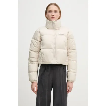 Zdjęcie Columbia kurtka Puffect Colorblock damska kolor beżowy zimowa 2088501