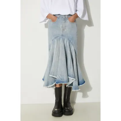 Zdjęcie VETEMENTS spódnica jeansowa Denim Midi kolor niebieski midi rozkloszowana WE64SK700N