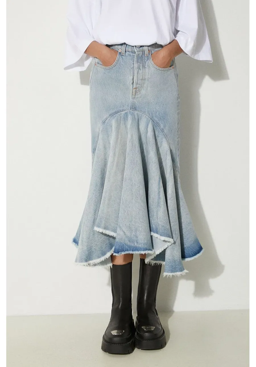 obrazek 1 VETEMENTS spódnica jeansowa Denim Midi kolor niebieski midi rozkloszowana WE64SK700N