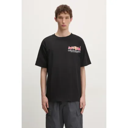 Zdjęcie Manastash t-shirt bawełniany Citee Paint Logo męski kolor czarny z nadrukiem 7924234004