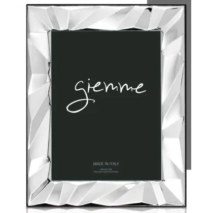 Picture Elegant silver photo frame 20x25 cm with original edge