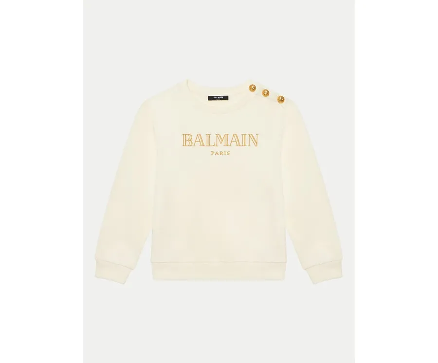 obrazek 1 Balmain Bluza BV4B10-Z0081 102 Écru Regular Fit