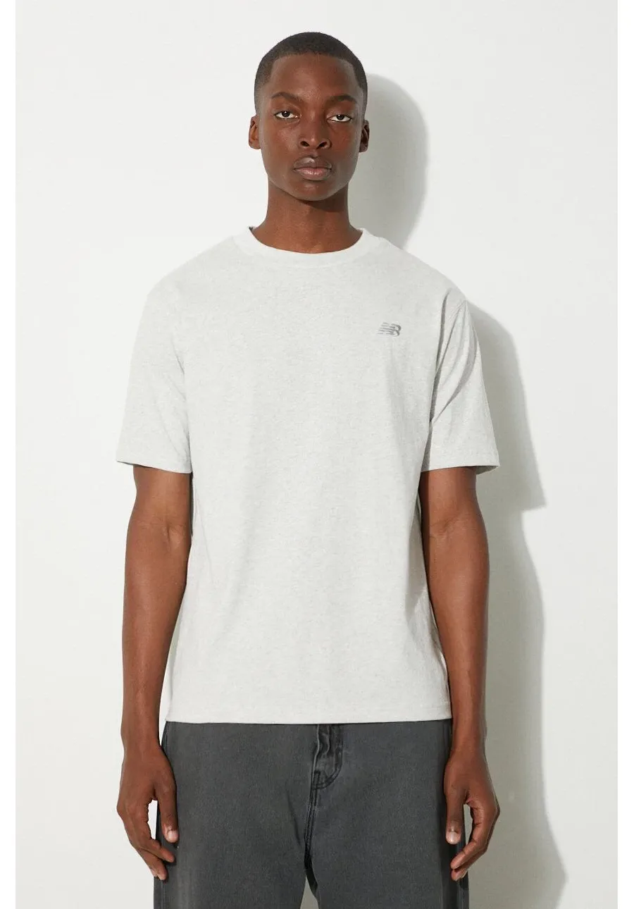 obrazek 1 New Balance t-shirt bawełniany MT41533AHH męski kolor szary z aplikacją