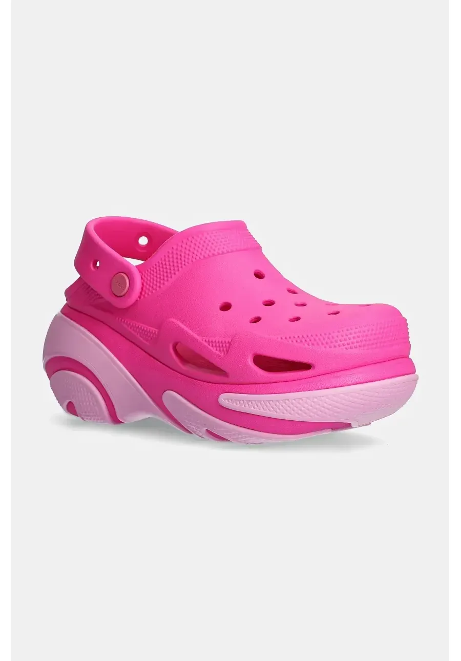 obrazek 1 Crocs klapki Bubble Crush Clog damskie kolor różowy na platformie 210061