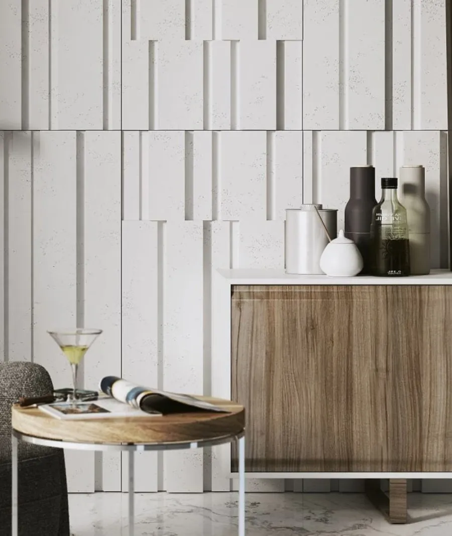 obrazek 1 120x60 cm VT - PB13 (B1 siwo biały) KOD - panel dekor 3D beton architektoniczny