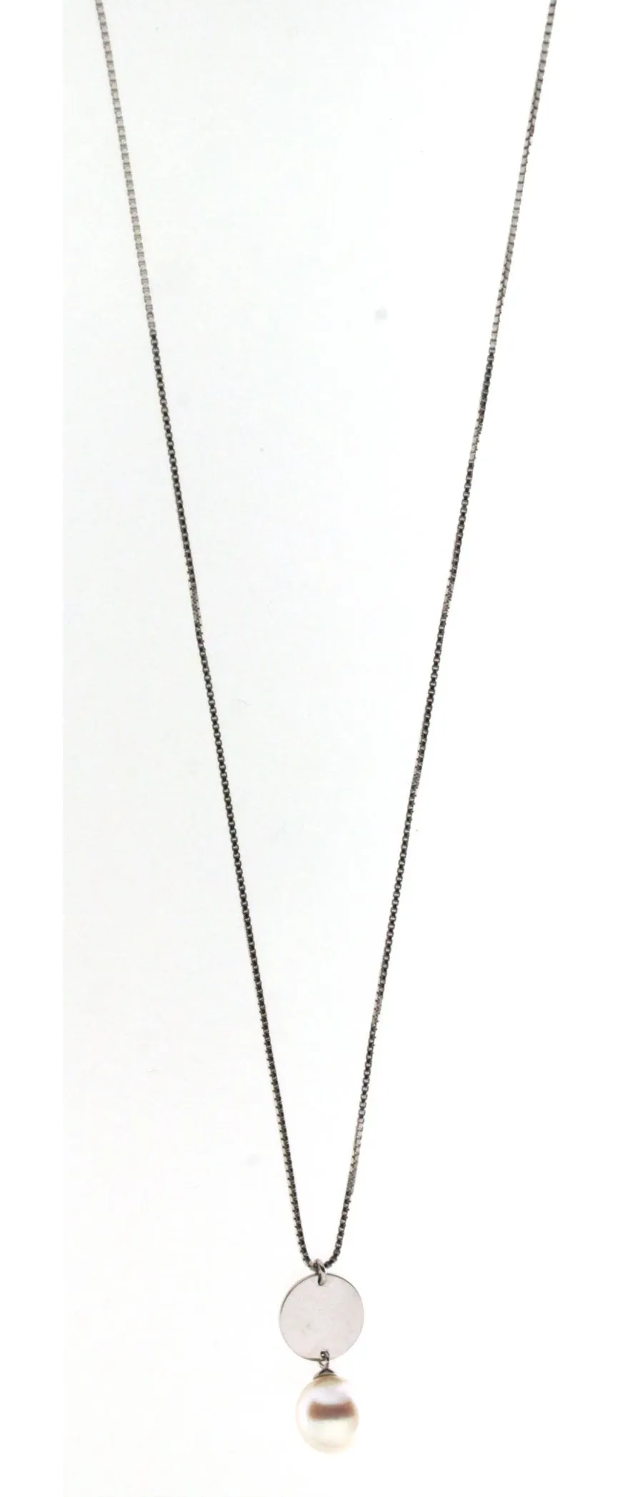 obrazek 1 Luksusowy naszyjnik z perłą słodkowodną o rozmiarze 9 – 10 mm wykonany ze srebra