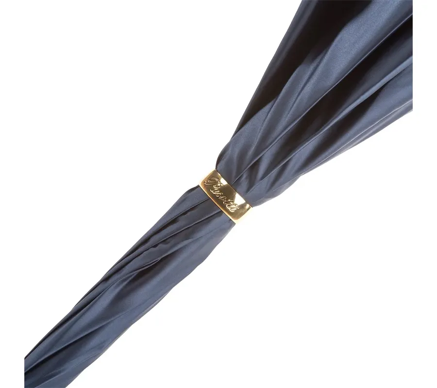 obrazek 7 Stylowy czarny parasol damski zdobiony motywem piór na czerwonym tle – Pasotti