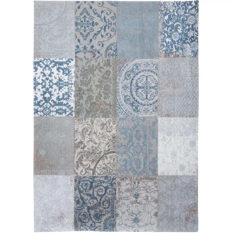 obrazek 1 Prestiżowy niebieski dywan patchwork - BRUGES BLUE 8981