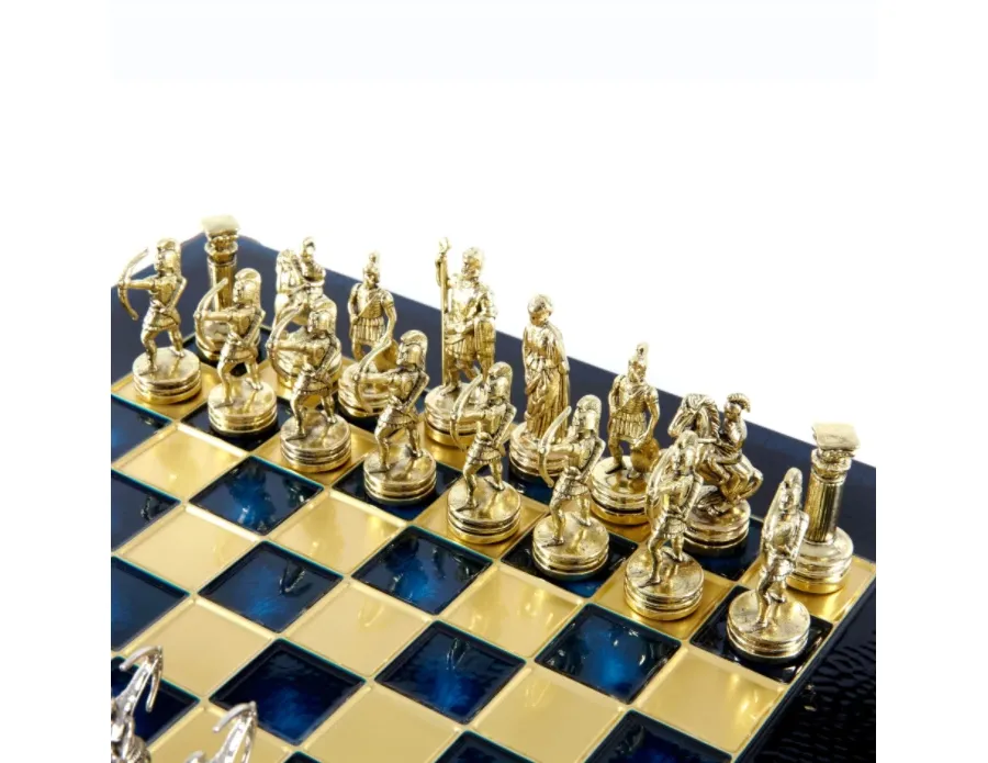obrazek 4 Niebieski luksusowy zestaw do gry w szachy - Constatntions Manopoulos