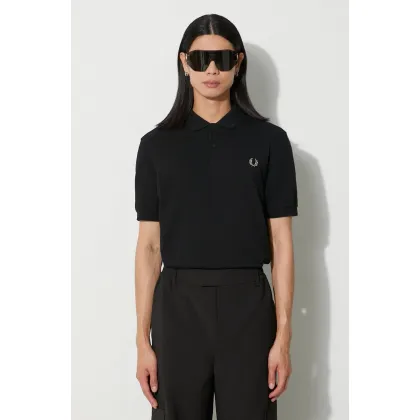 Zdjęcie Fred Perry polo bawełniane kolor czarny z aplikacją M6000.906
