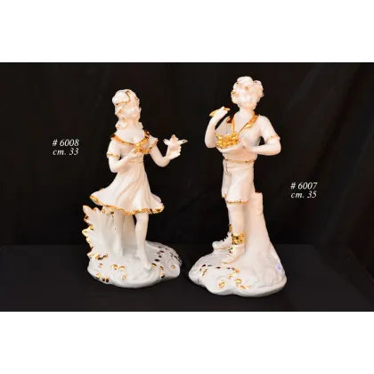 Picture Ceramic figurines of boy and girl