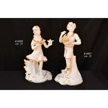 Picture Ceramic figurines of boy and girl