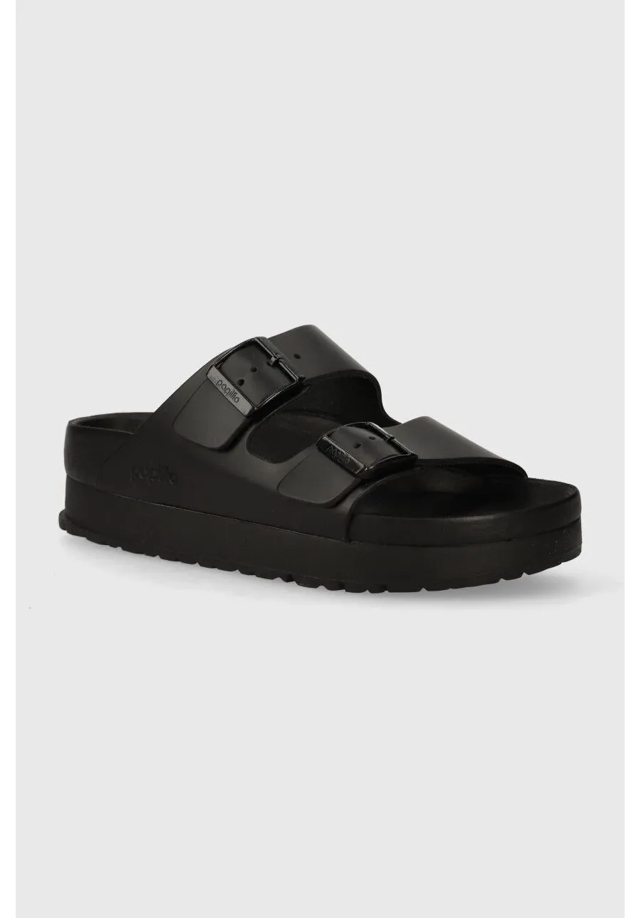 obrazek 1 Birkenstock klapki skórzane BIRKENSTOCK X PAPILLIO Arizona Platform Exq damskie kolor czarny na platformie 1026918